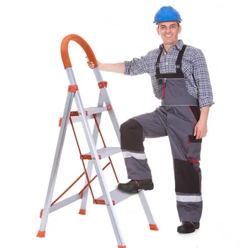 

3 Step Ladder Folding Stepladder Aluminum Step Stool Ladder Multi-Use Ladder