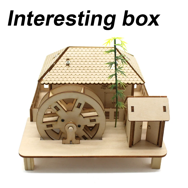Assembled Water Mill No 1 Including 1 Bamboo Diy Sand Table Building Model Cottage House Model Decoration Model Building Kits Aliexpress