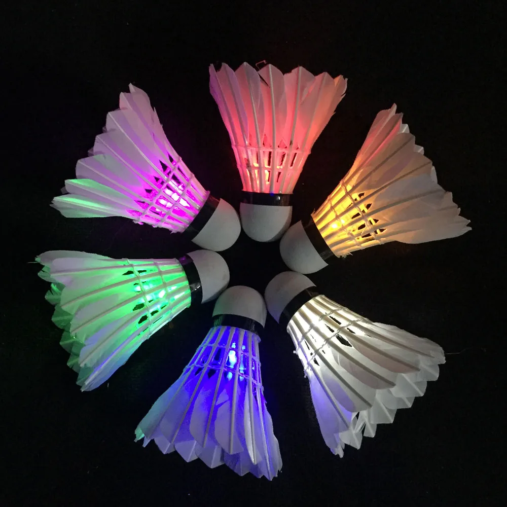 Suzakoo Feather Pattern Luminous Badminton Balls Nine Outdoor Playing_voghion.com