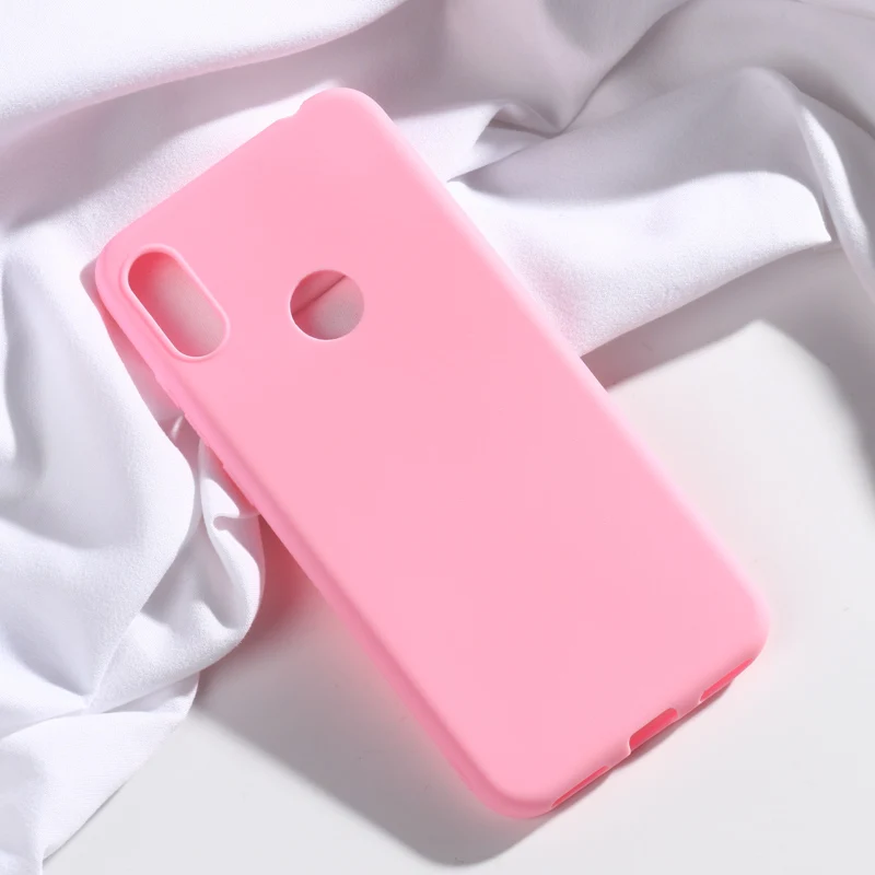 rose pink Чехол для huawei honor 8A, мягкий простой силиконовый чехол для телефона ярких цветов, чехол для honor 8A honor 8a, задняя крышка - Цвет: rose pink