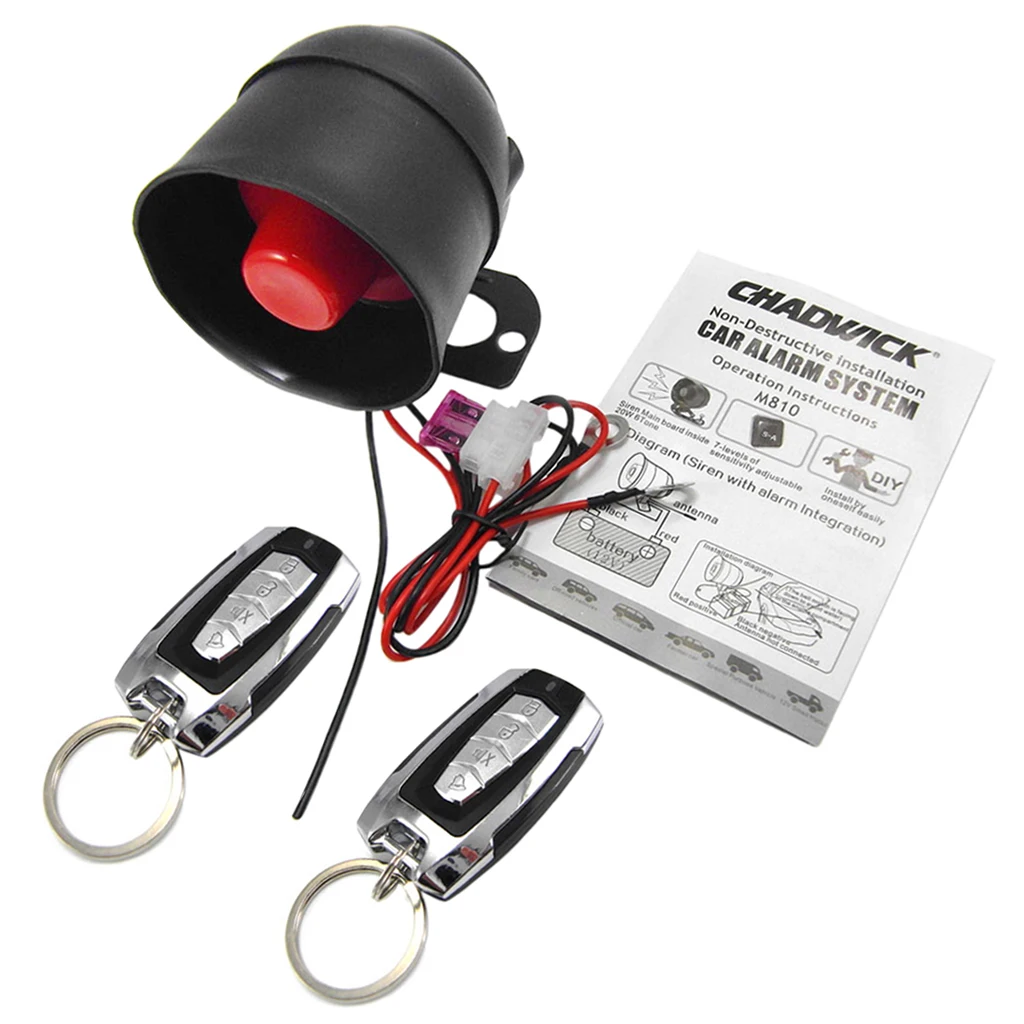 

One Way Auto Alarm System With 4 Buttons Remote Control Suitable For Cars