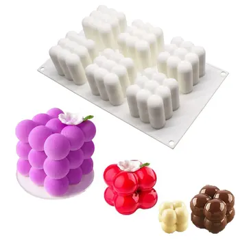 

Mousse cake mold 15 holes square magic round ball design chocolate baking French dessert mold candle mould