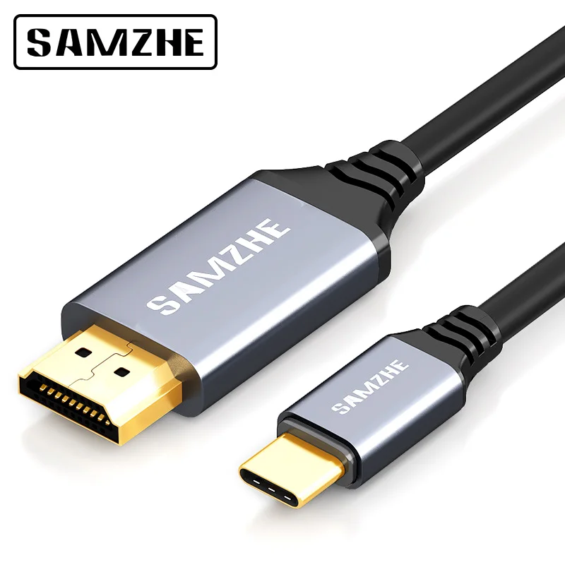 SAMZHE 4K * 2K Type C к HDMI кабель с разрешением 30 Гц USB адаптер для Apple Macbook XiaoMi Air HuaWei MateBook и
