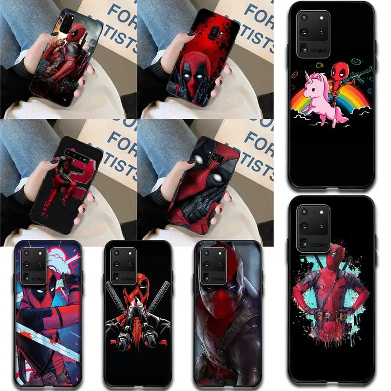 

CUTEWANAN Marvel Heroes Deadpool Bling Cute Phone Case for Samsung S20 plus Ultra S6 S7 edge S8 S9 plus S10 5G
