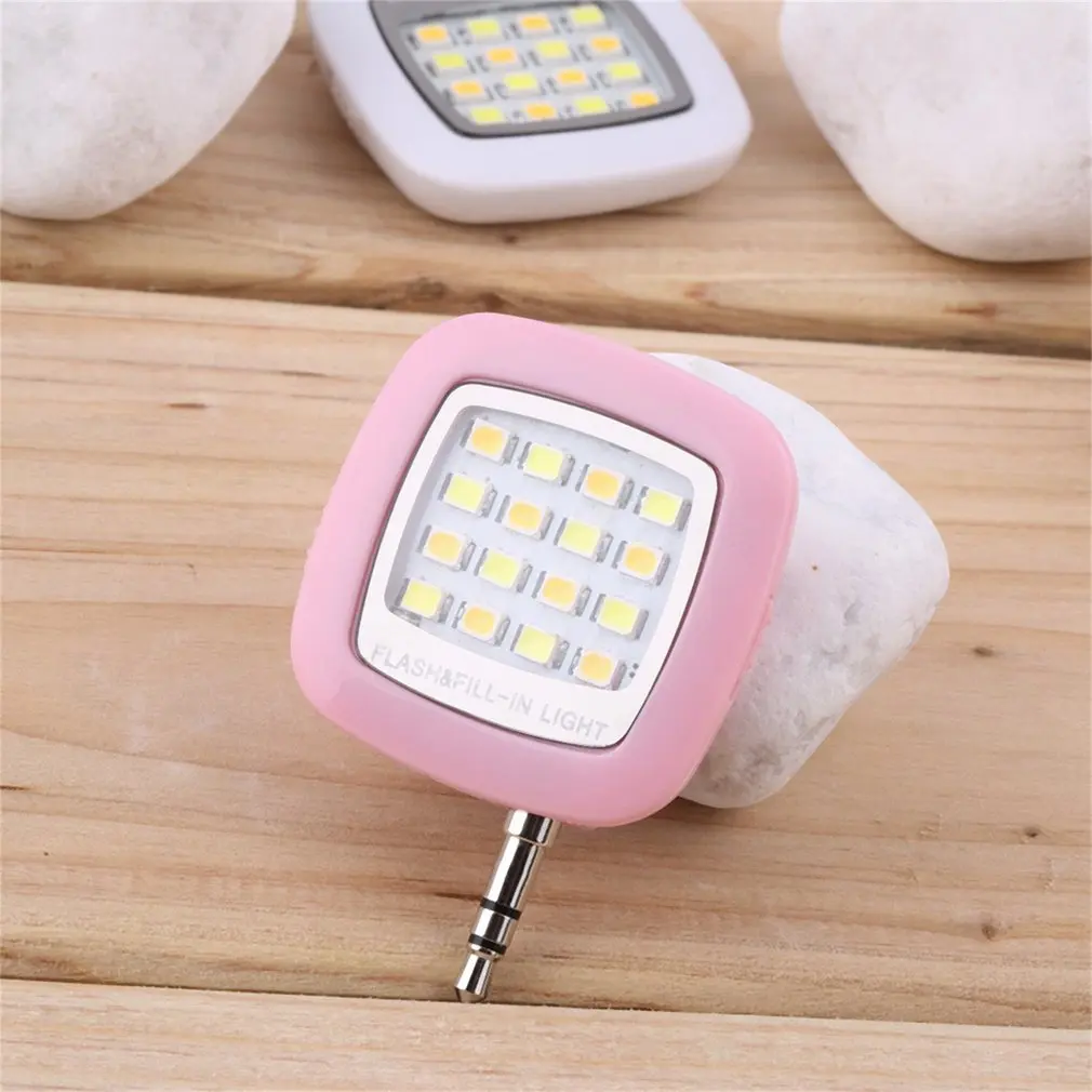 

Mobile Phone 16 LEDS Flash Light Fill light For iPhone for Samsung Universal Android Phones Mini Selfie LED Flashlight