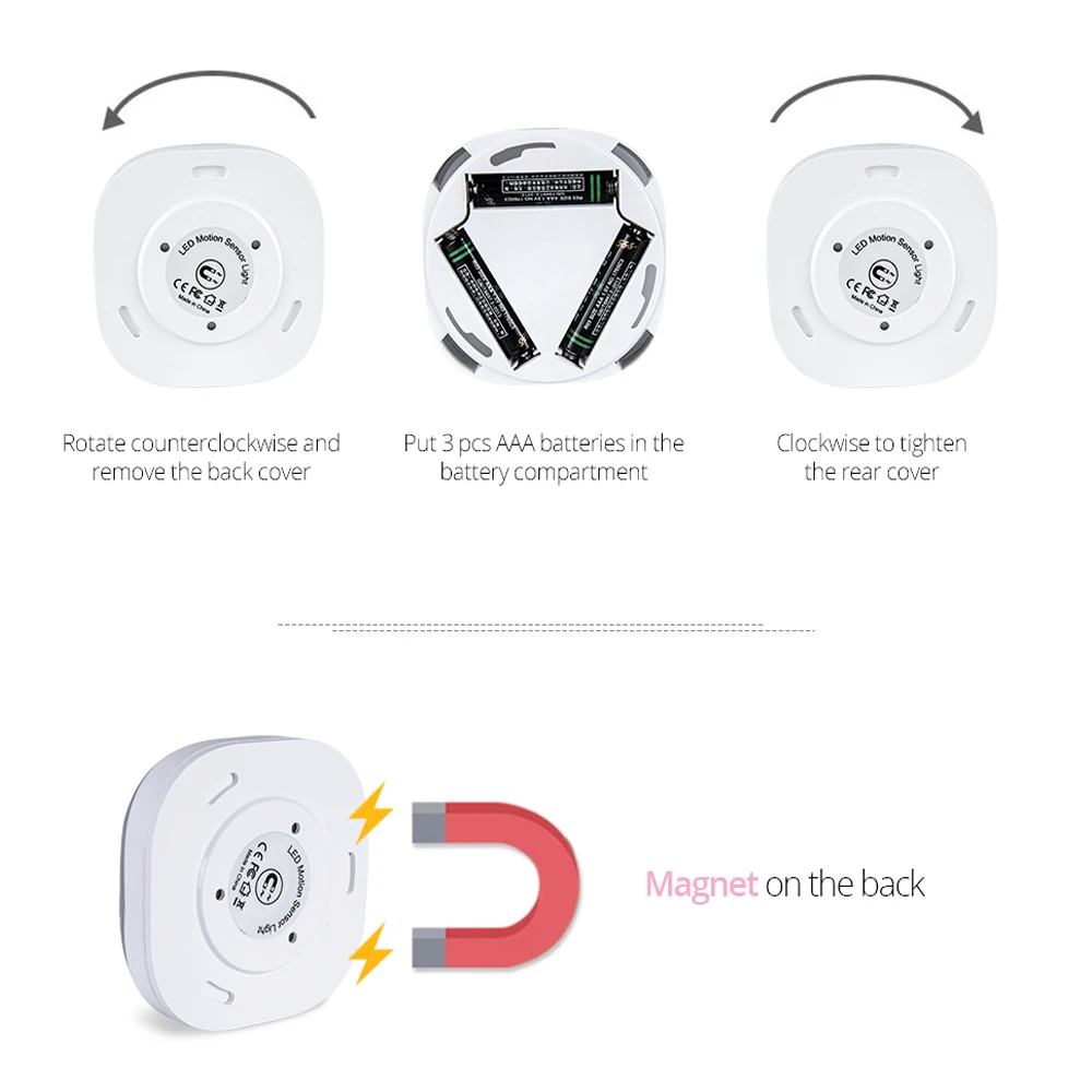 10LED Night Light PIR Motion Sensor Wireless Lamp For Bedroom Wall Lamp Auto On-Off LED Indoor Stairs Corridor Wall Lights 3