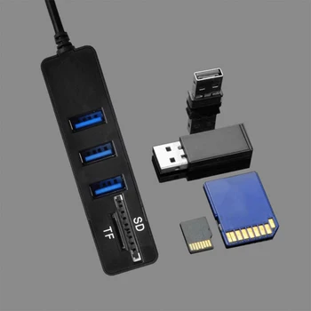 

2 In 1 Type-c OTG USB 2.0 Hub Splitter Combo 3 Ports & SD/TF Card Reader