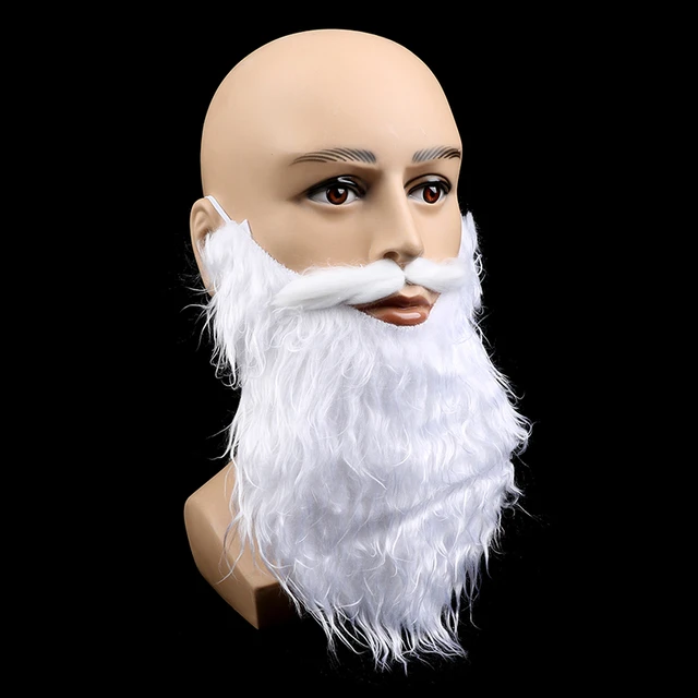 Puntelli per spettacoli per feste babbo natale barba bianca barba finta Set  decorazioni per feste di natale - AliExpress