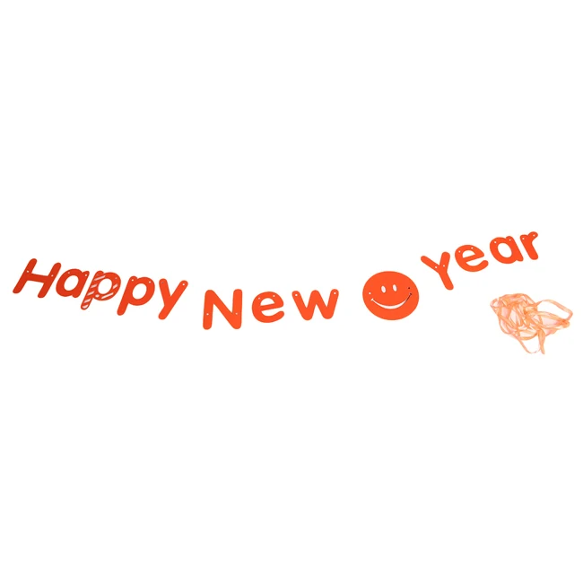 Orange Баннер Natal Bunting Adornos Navidad подарки Новогоднее украшение Navidad домашние гирлянды винтажная ручная работа - Цвет: Orange