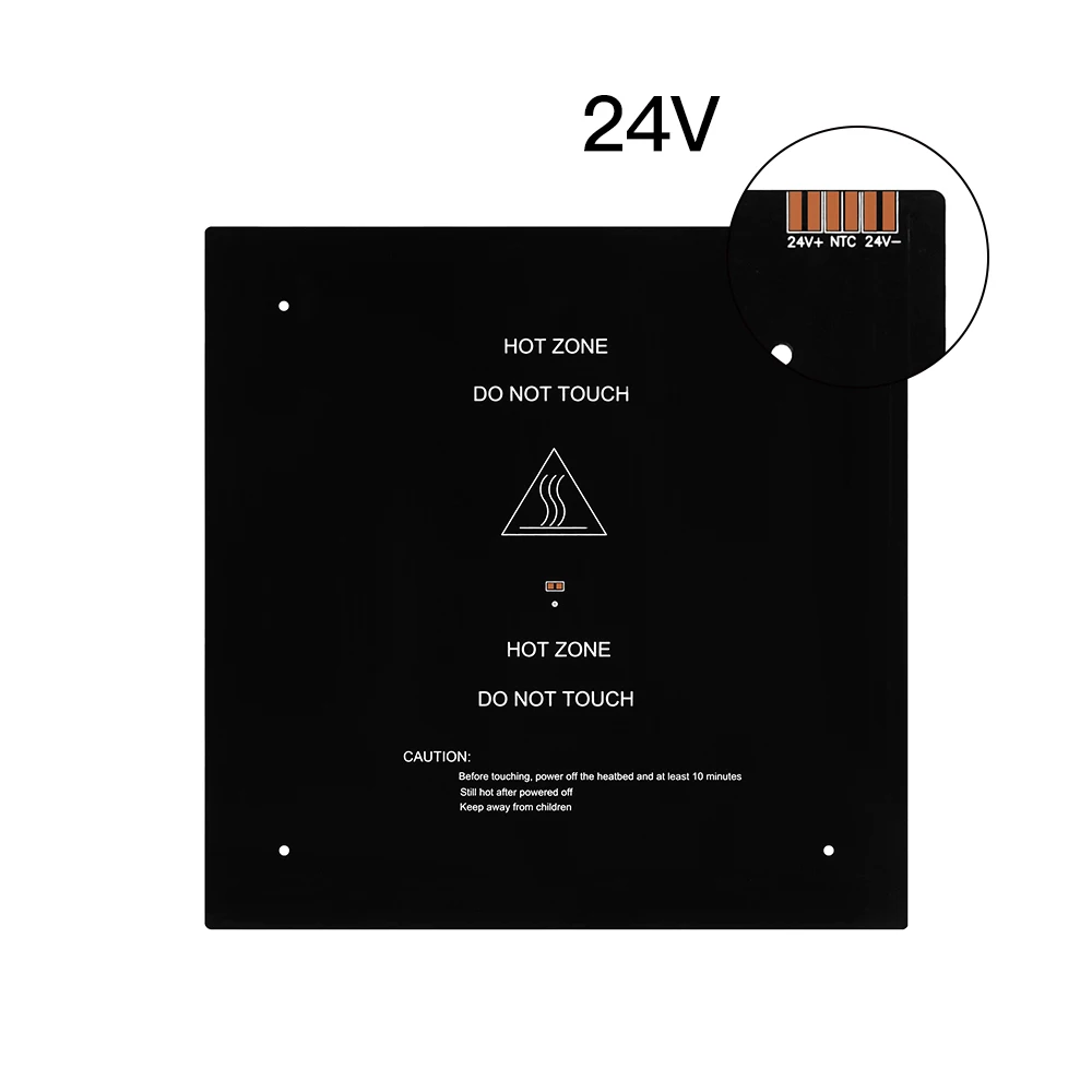 Hotbed de Alumínio para a Creality 3d Cr10 Peças da Impressora 3d Cor Preta 310x310x3 mm 12v o - Imagem 3