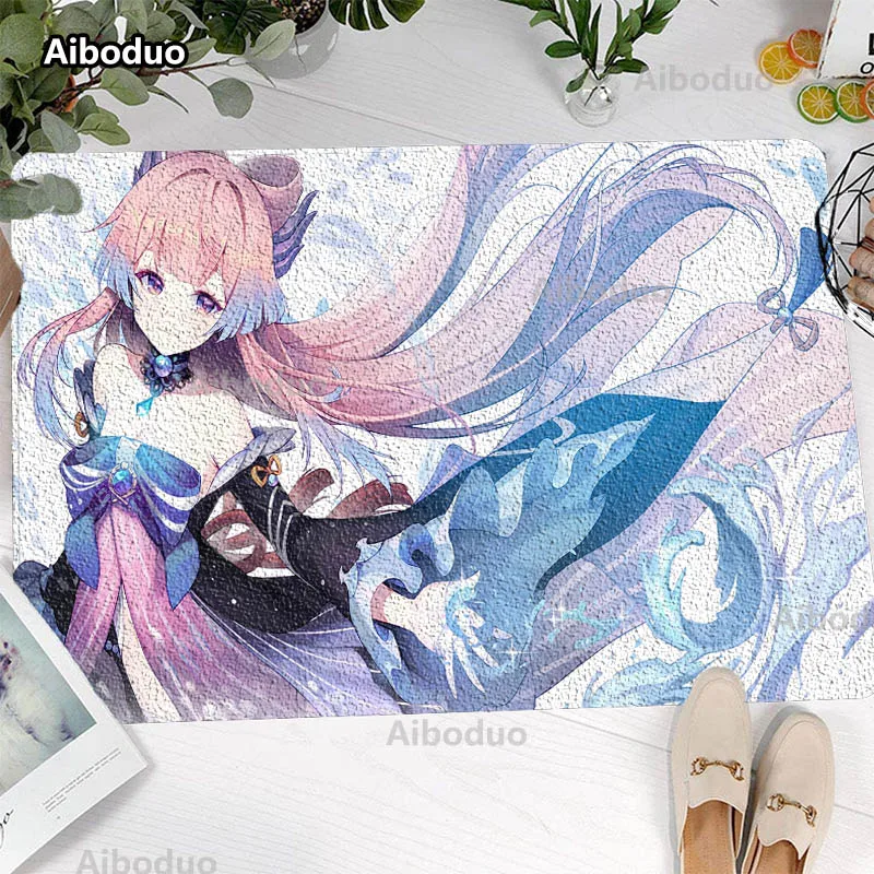 Drop Shipping Genshin Impact Home Decor Decorative NonSlip Multi-size Kitchen Bathroom Floor Carpet Rug Hallway Entrance Doormat | Дом и сад