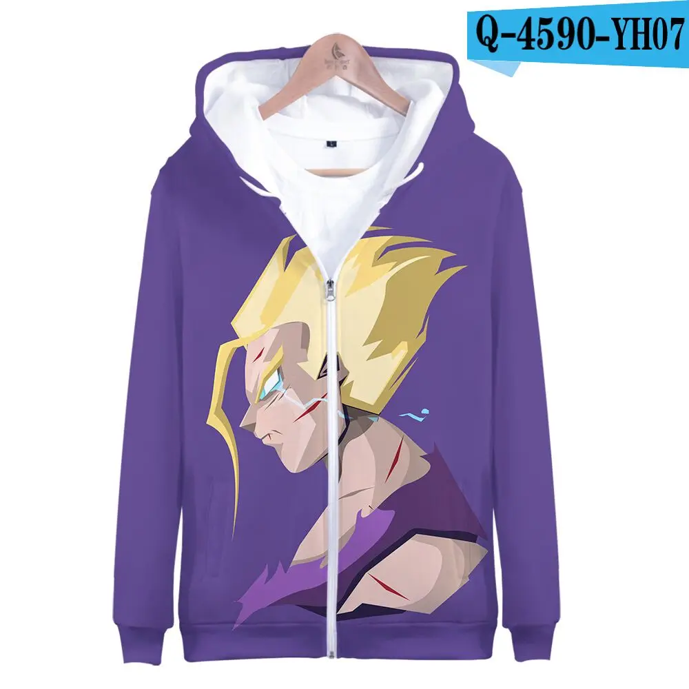 boys Dragon Ball Zipper jacket For Men Hot Sale Thick Hoodie Print Dragon Ball Fashion Streetwear Fitness kid's Sportswear Hoody - Цвет: color at picture