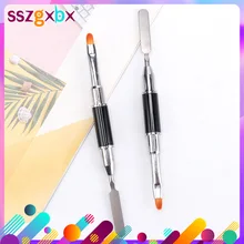 Pen-Brush Spatula-Stick Manicure-Tool Builder Flower-Painting Uv-Gel-Remover Nail-Art