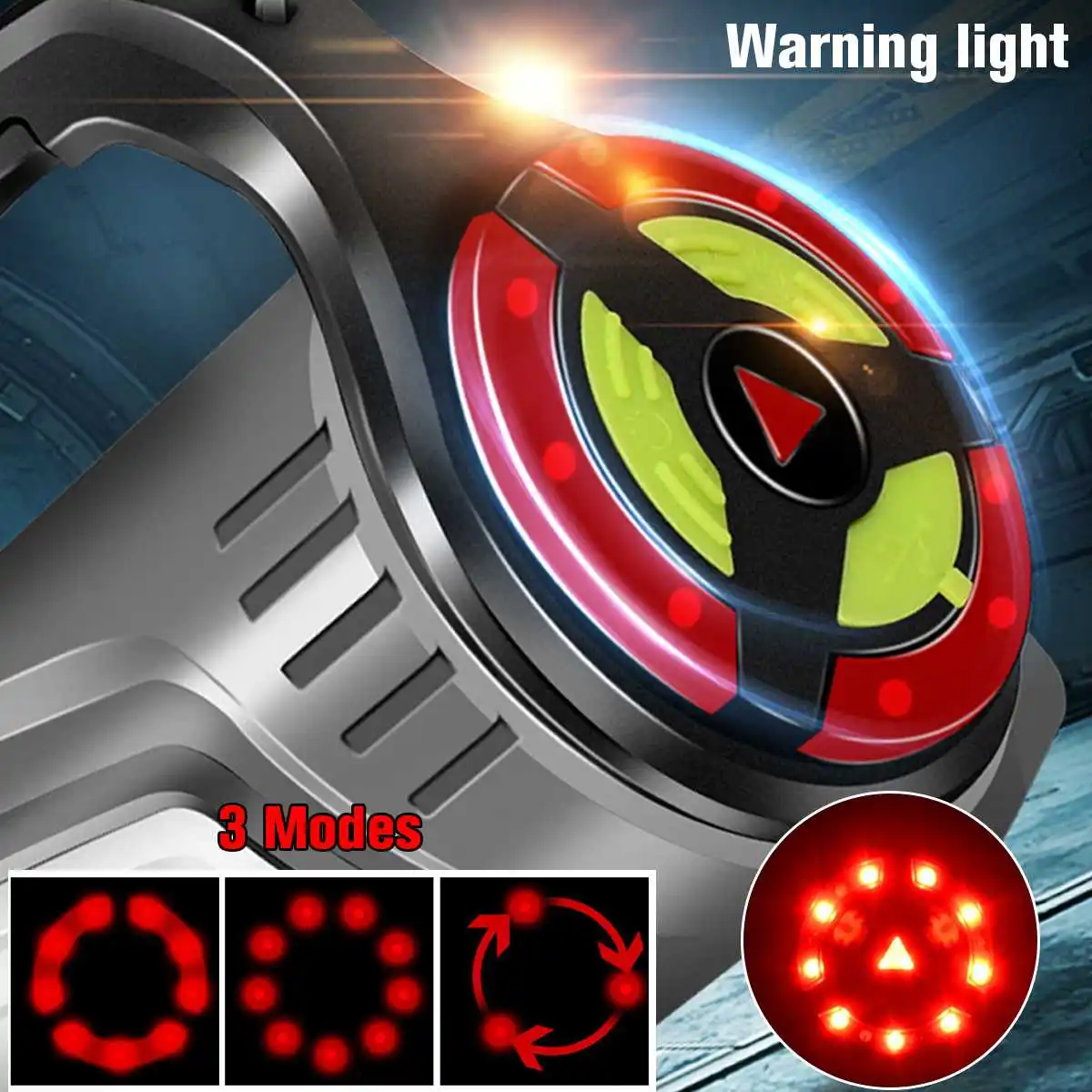 100W Super Bright USB LED Flashlight Searching Torches 2 Side Night Light Lamp Hand Camping Lantern 9800mAh Rechargeable Battery