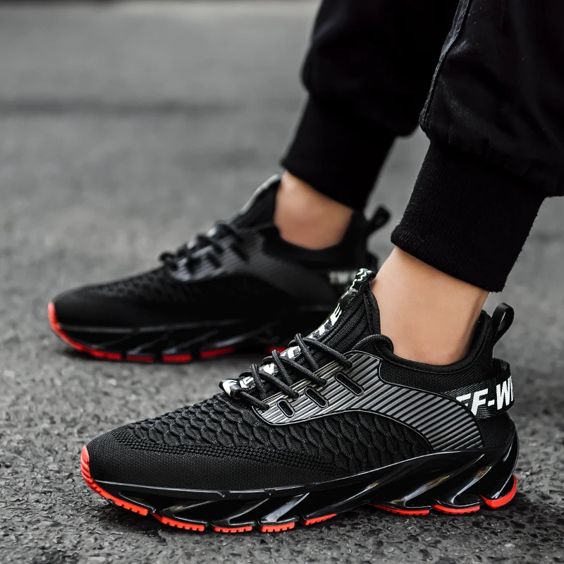 Lightweight Walking Shoes Men Outdoor Sport Shoes Summer Breathable Sneakers Anti-Skid Walk Shoes Fitness Blade Trainers for Man
