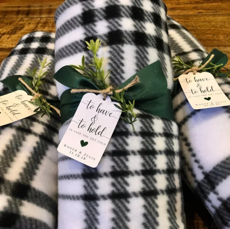 Wedding Favour Scarf To Have And To Hold In Case You Get Cold Pashmina Tags