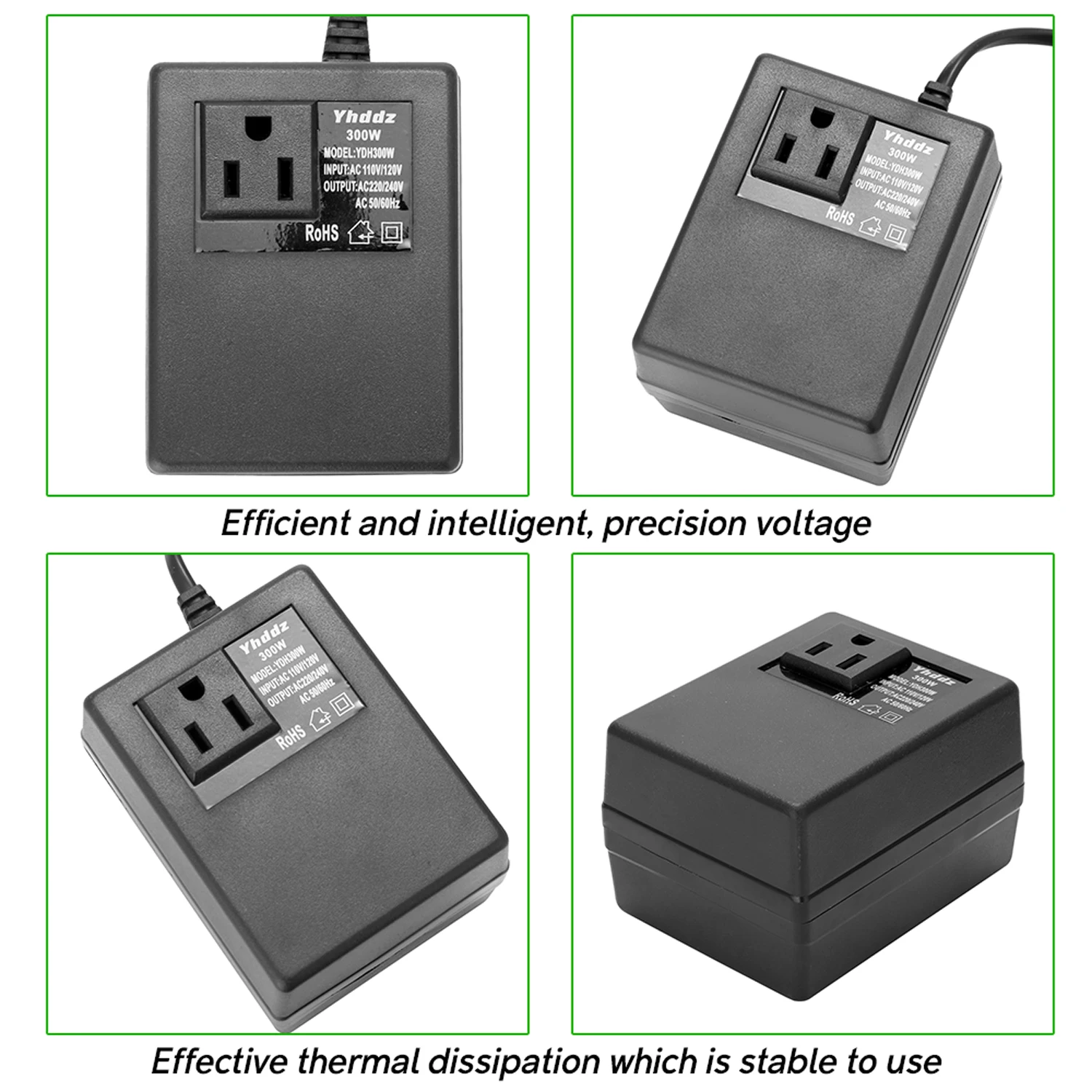 Интеллигентая(ый) Эффективное бытовой сети переменного тока 110V до 220V понижающий трансформатор путешествия YDH300W 50/60Hz Мощность адаптер Напряжение конвертер