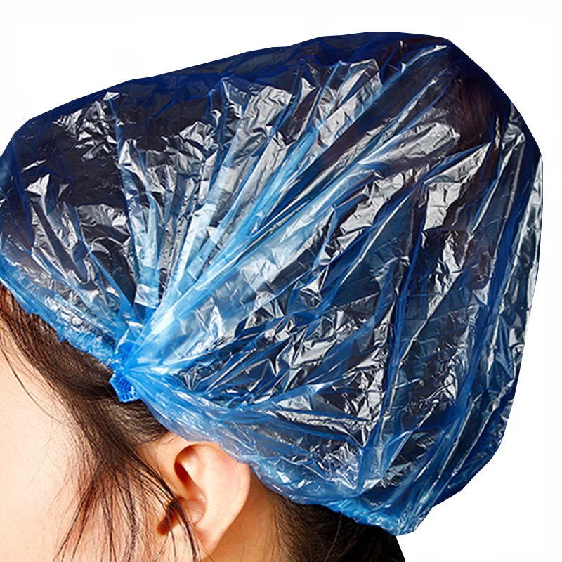 Одноразовые шапочки для душа 100 шт. утолщенный женский салон волос эластичная
