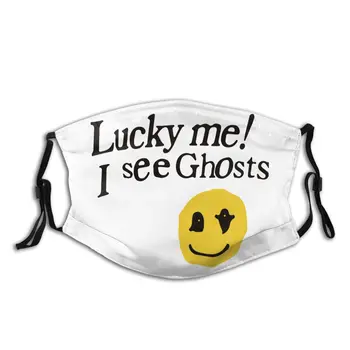 

Ghost Mouth Face Mask Lucky Me I See Ghosts Smiley Facial Mask Kawai Pretty Adult with Filters Mask