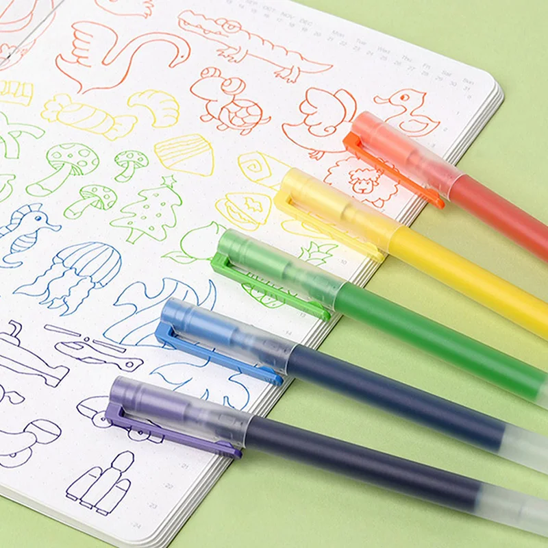 Original Xiaomi High-capacity Ink Pen 7 Color 0.5mm Xiaomi Pen Mi Pen Writing Pen For School Office Art Stationery Large Ink Pen 3