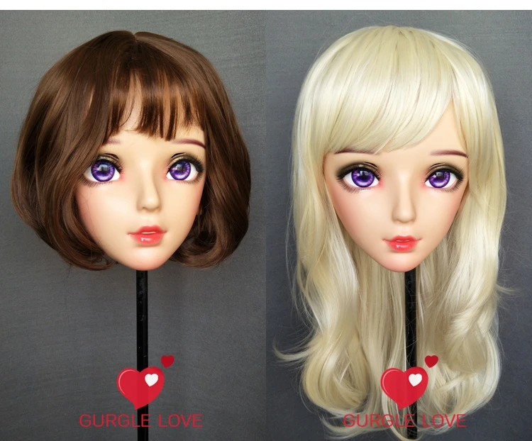 mask11goldwig NEW-136) Женская Мужская маска реалистичные силиконовые маски Хэллоуин вечерние BJD Детские куклы кроссдресс Япония кигуруми маска Аниме Косплей - Цвет: mask11goldwig