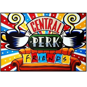 

DIY Painting By Numbers Central Perk Friends Kit Oil Coloring By Numbers Wall Art Picture Acrylic Canvas Home Decoration