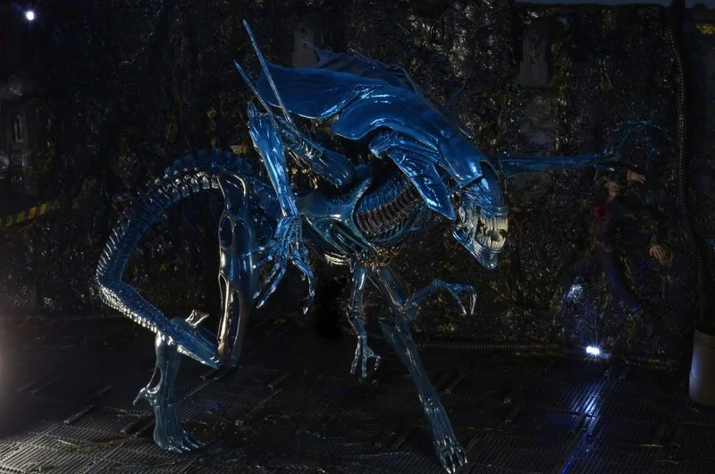 NECA специальная форма инопланетянин 2nd Wave 1979 прозрачный череп Солдат Синий специальная форма Мобильная фигурка Гараж Комплект