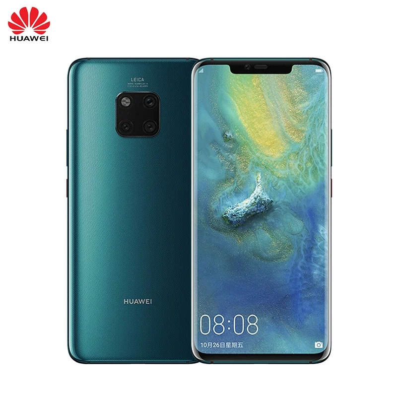 HUAWEI Коврики 20 Pro Global Встроенная память дополнительный мобильный телефон полный Экран Водонепроницаемый IP68 40MP 4 камеры Kirin980 быстрое зарядное устройство 10 V/4A