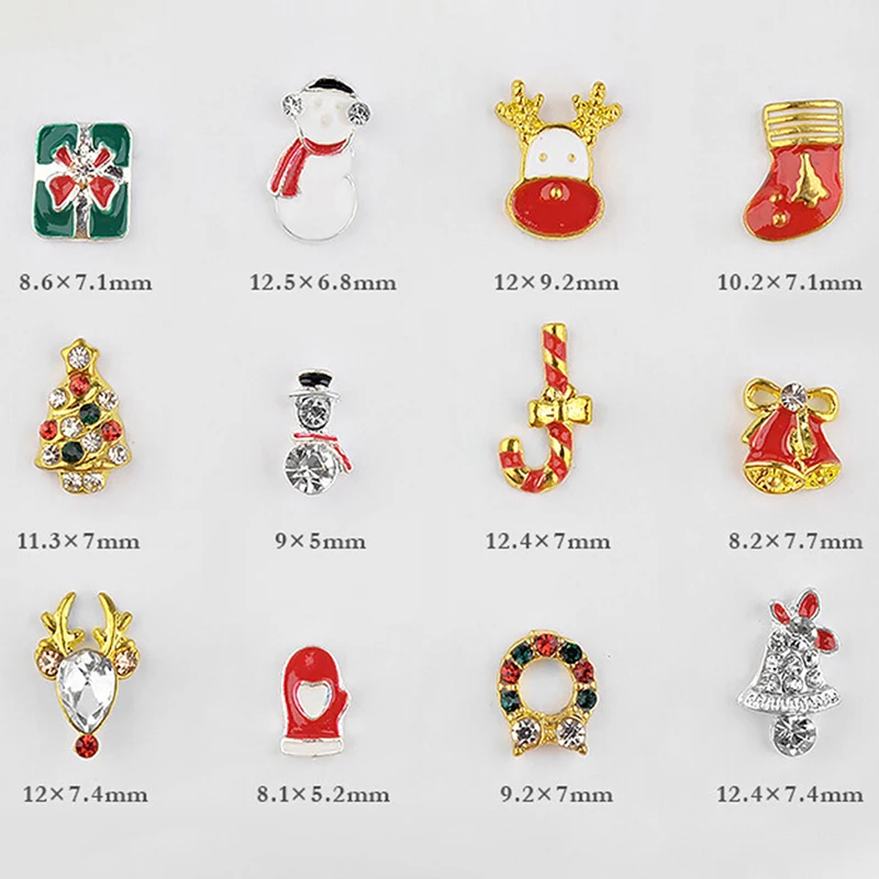 1 коробка Водные Наклейки Снеговик Санта Клаус Олень Дизайн ногтей год слайдер маникюр Полный Обертывания Инструмент Рождественские наклейки для ногтей