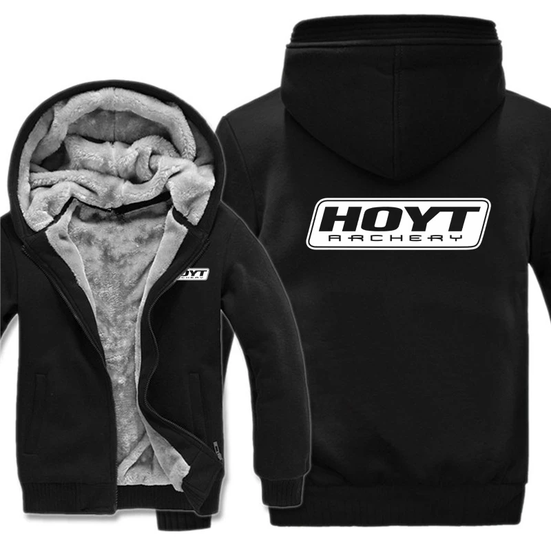 Winter HOYT Archery Huntinger Bows Hoodies Men Fashion Coat Pullover Fleece Liner Jacket HOYT Archery Sweatshirts Hoody 2