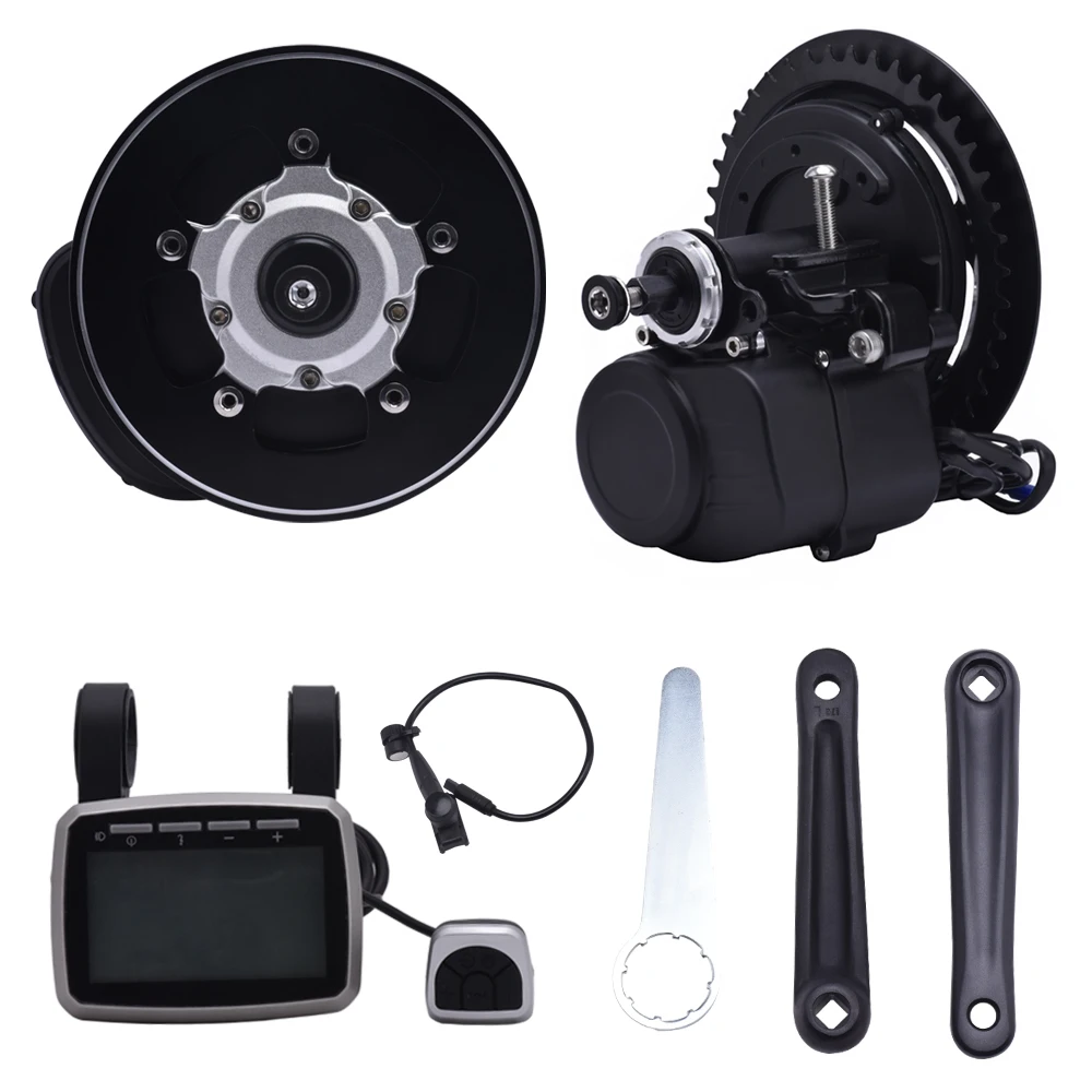 TONGSHENG TSDZ2 36V 48V 350W 500W бесщеточный мотор с Середина привода конверсия Ebike наборы с ЖК-дисплеем V lcd 5 Электрический