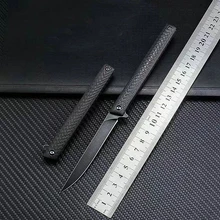 Esiwo EDC Складной нож m390 титановый из углеродного волокна Флиппер Карманный для кемпинга спасательные тактические ручки ножи спасательный подарок инструменты для выживания