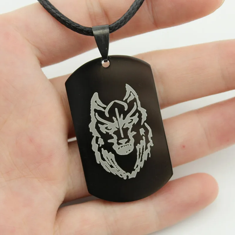 Оптовая продажа 10 шт. черная бирка из нержавеющей стали для собаки лазерная