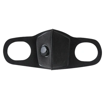 

5Pcs Sponge Dust Masks Reusable Respirator Mask with Breath Valve against Droplet Anti Pollution Face Mouth Mask Unisex