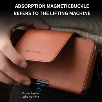 

QIALINO Men Cellphone Loop Holster Case For iPhone 11 pro x xs max xr 78 Plus SE2020 Belt Waist Bag Genuine Leather Phone Wallet