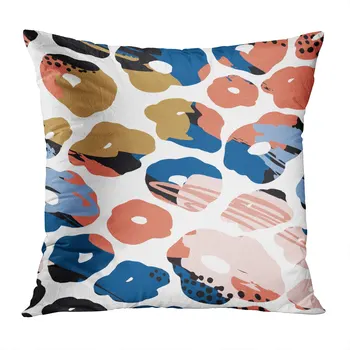 

Abstract Throw Pillow Cushion Cover Colored Floral Soft Velvet Square Cushion Case Couch Cover Pillowcase For Sofa Chair Bedroom