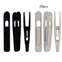 

20x Non Slip Velvet Hangers Clips For Flocked Trouser Coat Clothes Pant Clip Household Windproof Clothes Pegs Drying Racks