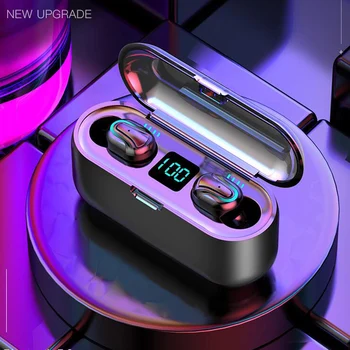 

TWS Bluetooth 5.0 True Wireless Earphones With LED Display Microphone Headset Stereo Sound Earbuds IPX5 Waterproof