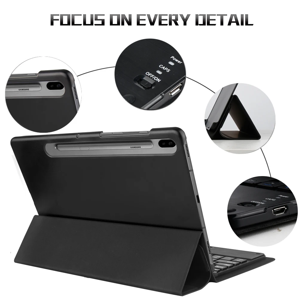 US/RU/SPA/GER/FR Bluetooth планшет тачпад трекпад для клавиатуры для samsung Galaxy Tab S6 10,5 дюймов SM-860 T865 с кожаный чехол