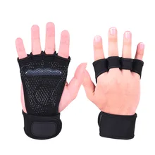 Фитнес тяжелая атлетика перчатки половина пальца стиль гантель для тренировок перчатки без спинки Нескользящие дышащие спортивные hu shou zhang