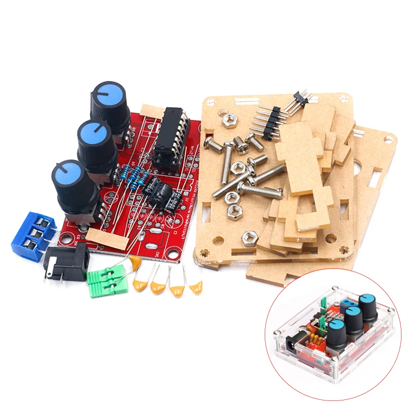 1Hz -1MHz XR2206 Function Signal Generator DIY Kit Sine/Triangle/Square Output Signal Generator Adjustable Frequency Amplitude 2