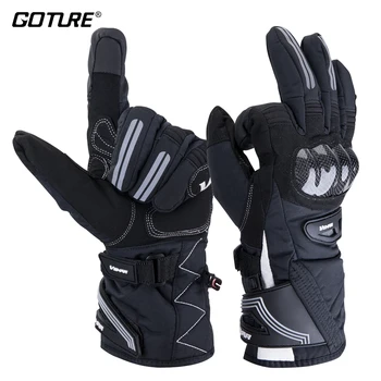 

Winter Motorcycle Gloves Waterproof Windproof Touch Screen Carbon Fiber Hard Knuckle Racing Bicycle Cycle Gloves