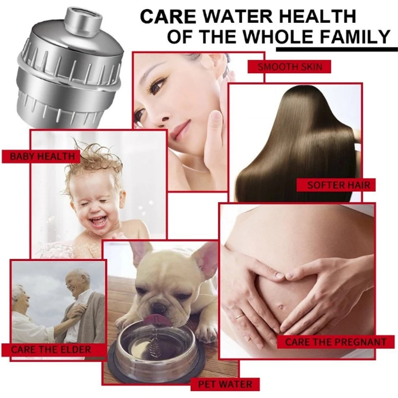 15 Stage Universal 1/2' High Output Shower Filter Bathroom Water Purifier Filter X6HD shower head filter shower filter replacement shower water filter cartridge