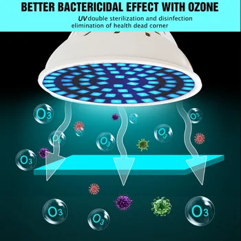 

E27 UV Desinfection Lamp Corn LED Sterilizer Lamp LED UVC Germicidal Bulb Ultraviolet Light 72 leds Kill Mite Home lamp