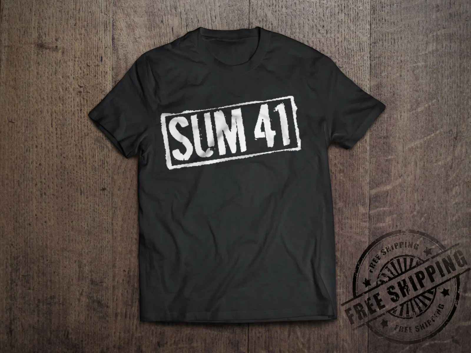 Sum 41 Punk Rock Band Logo Men'S Black T-Shirt | Мужская одежда