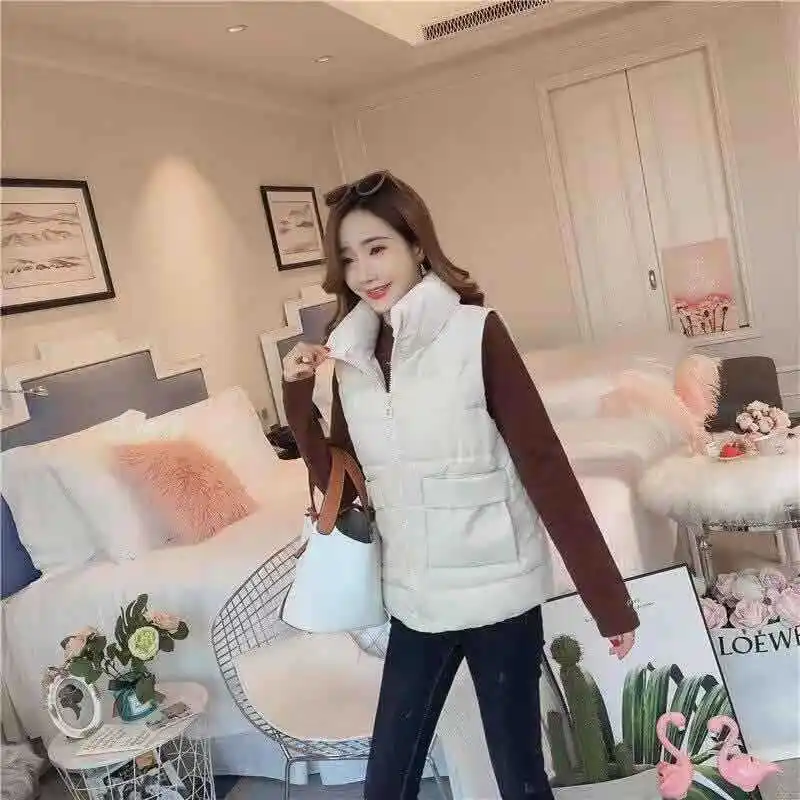 New Style down Feather Cotton Vest WOMEN'S Vest Coat Winter Thick Section Short Korean-style Autumn& Winter Vest
