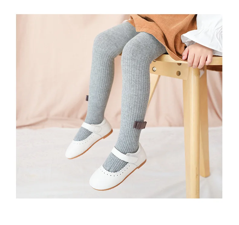 19 Years Autumn And Winter New Style Panty-hose for Kids Lint Bowknot GIRL'S Leggings Socks Baby Socks