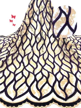 

Embroidered French Mesh Lace Fabric Latest 2019 Nigerian Lace Fabric High Quality Wedding African Lace Fabric 5 Yards