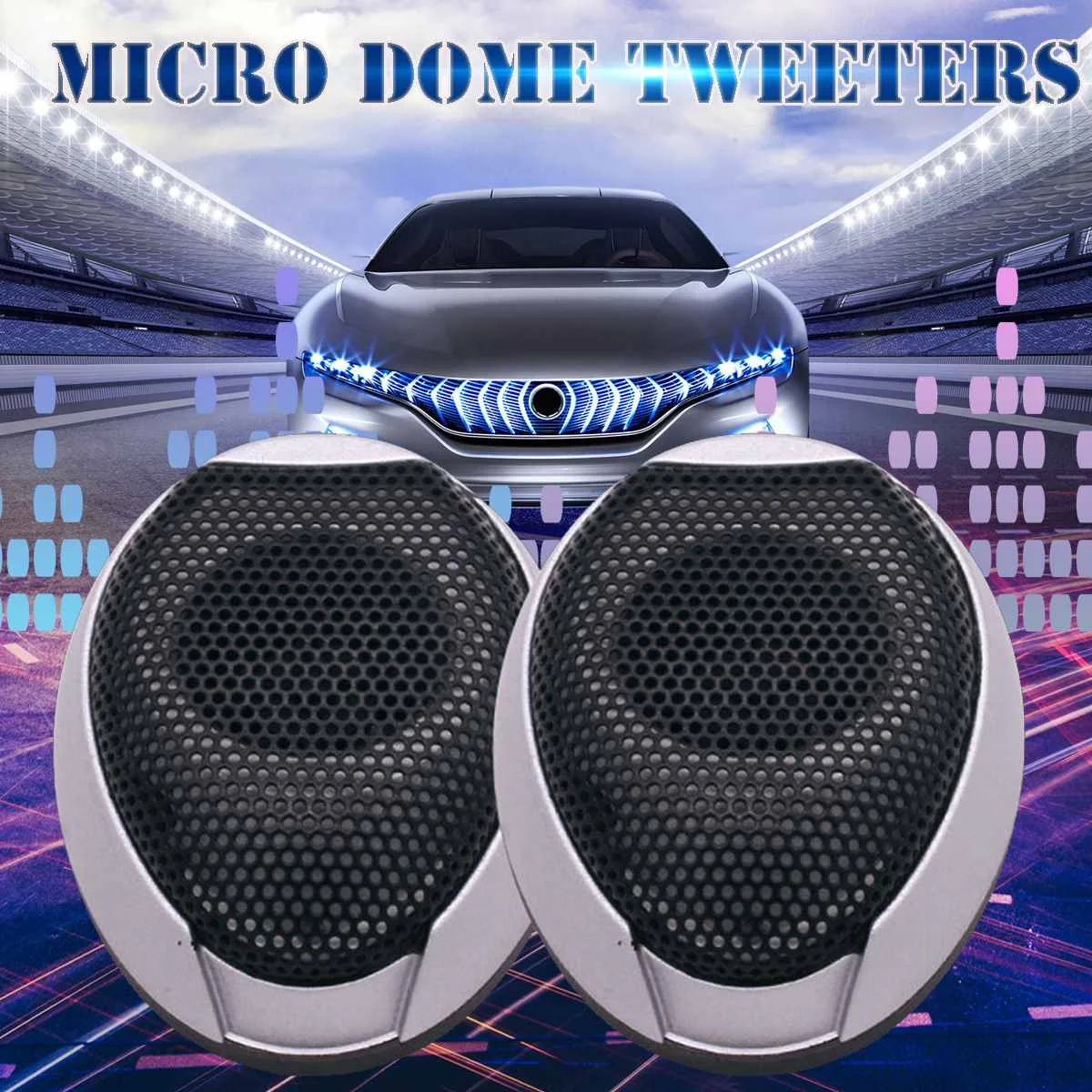 

Car Universally Mini Dome Sensitive Clear High-efficiency Tweeter audio automatic car tweeter pair