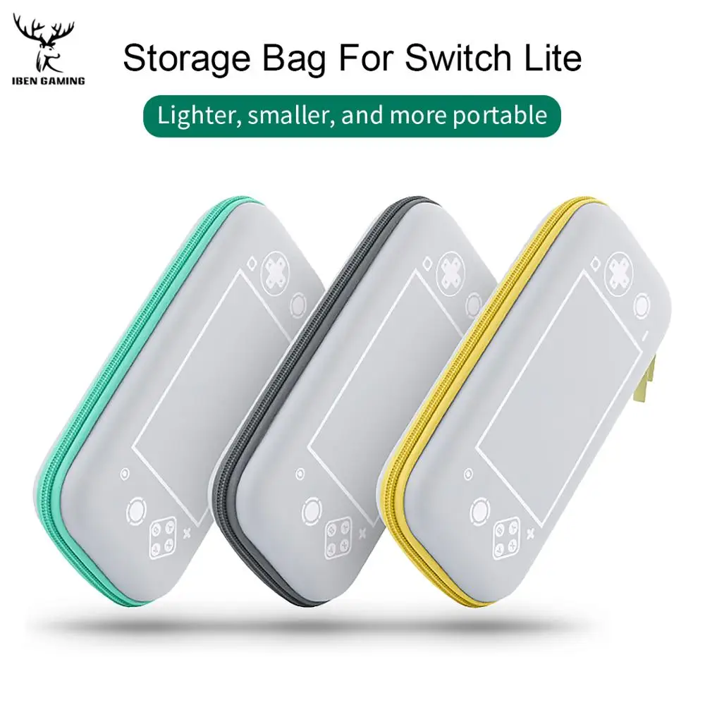 

iBen Portable Storage Bag For Switch Lite EVA Shell Case Water-resistent PU Carrying Cover Cases Color